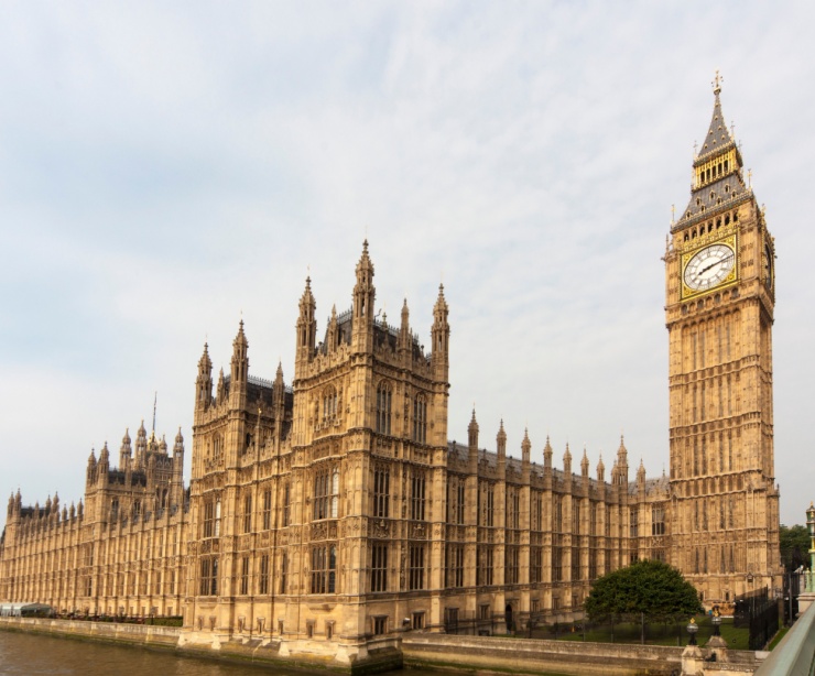The Houses of Parliament, London.