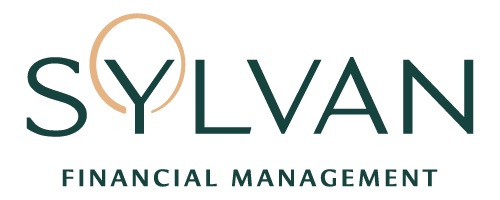 Logo for Sylvan Financial Management in Green and Gold